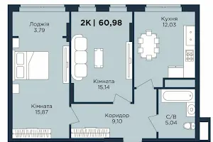 квартира за адресою Фізкультурна, 27