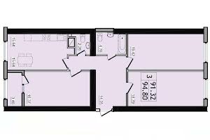 квартира по адресу с. Крыжановка, Академика Сахарова ул., 3б