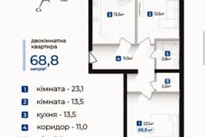 квартира по адресу Ивано-Франковск, Хоткевича Гната вул., 13