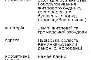 участок по адресу с. Колоденце, Колоденці