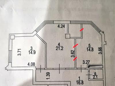 квартира за адресою Київ, Гетьмана Вадима вул., 1Б