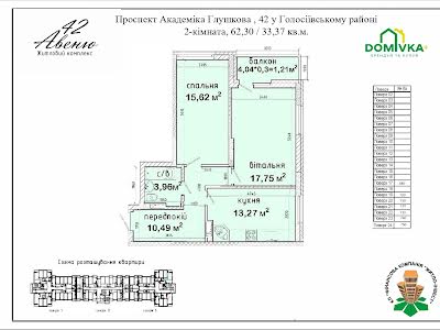 квартира за адресою Глушкова академіка просп., 42