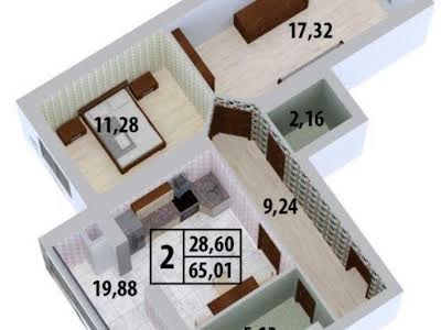 квартира за адресою Оксамитова вул., 20Б