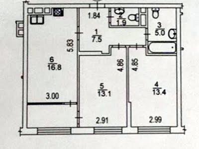 квартира за адресою Київ, Дніпровська наб., 16-г