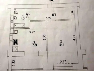 квартира по адресу Радистів ул., 34г