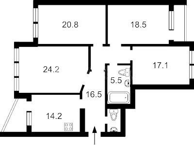 квартира за адресою Бажана Миколи просп., 12