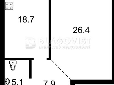 квартира по адресу Чавдар Елизаветы ул., 1