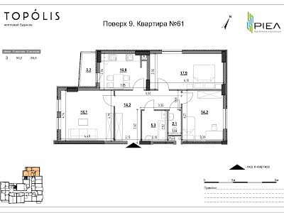 квартира за адресою Мазепи Гетьмана вул., 25А