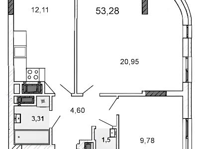 квартира по адресу Миколайчука ул., 38Б