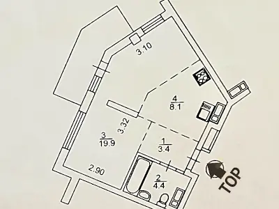 квартира по адресу с. Петропавловская борщаговка, Черкасская ул., 1б