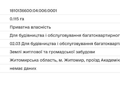 ділянка за адресою проїзд Академіка Тутковського, 6-а