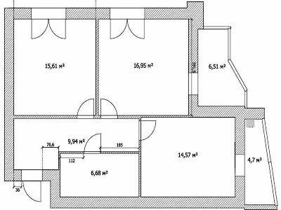 квартира за адресою Набережна Перемоги вул., 44