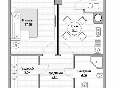 квартира по адресу Щастя, 7