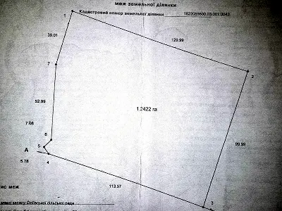 ділянка за адресою с. Оліївка, 