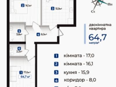 квартира по адресу Ивано-Франковск, Молодежная ул., 55