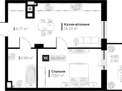 квартира за адресою Пилипа Орлика вул., 1