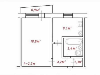 квартира по адресу Днепр, Героев пер., 23