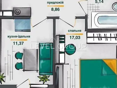 квартира за адресою Івана Виговського вул. (Маршала Гречка), 10-C
