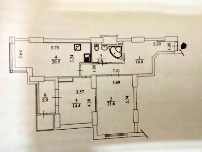 квартира за адресою Дніпровська наб., 1а