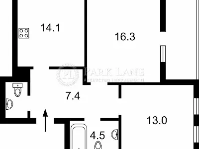 квартира по адресу Олеся Бердника ул., 1д