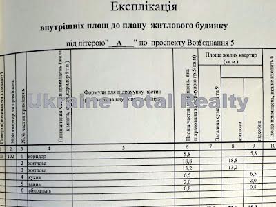 квартира за адресою Соборності просп. (Возз'єднання), 5