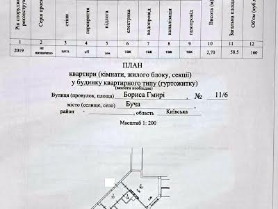 квартира за адресою Буча, Бориса Гмирі вул., 11/6