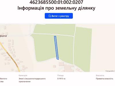 ділянка за адресою с. Поршна, Шевченка