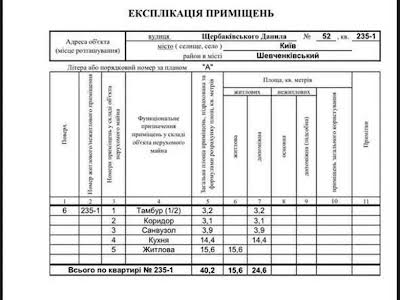 квартира по адресу Даниила Щербаковского ул. (Щербакова), 52
