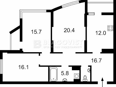 квартира за адресою Оболонський просп., 1к1