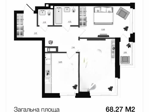 квартира за адресою Мокра вул. (Кудряшова), 8-Б