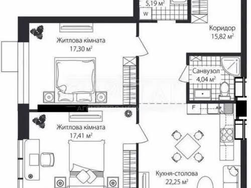 квартира за адресою Київ, Трускавецька вул., 10-Д