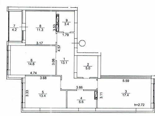 квартира за адресою Київ, Тираспольська вул., 58