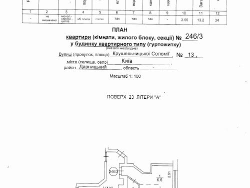 квартира за адресою Крушельницькой Соломії вул., 13