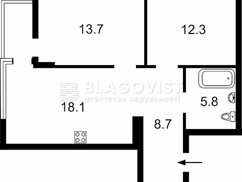 квартира по адресу Олександра Олеся ул., 7