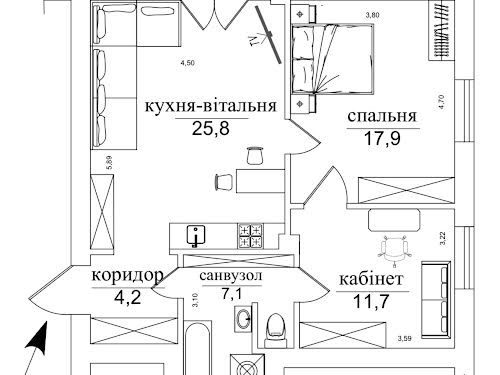 квартира по адресу Крещатик ул. (Kreschatic), 25