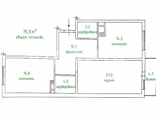 квартира за адресою Середньофонтанська вул., 35