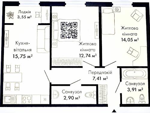 квартира за адресою Максимовича вул. (Трутенка Онуфрія), 26г