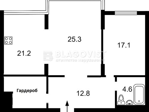 квартира за адресою Дніпровська наб., 14б