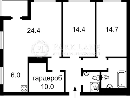 квартира за адресою Дніпровська набережна вул., 18-Б