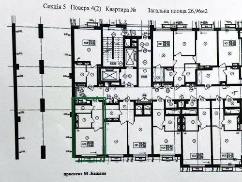 квартира по адресу Бажана Николая просп., 17