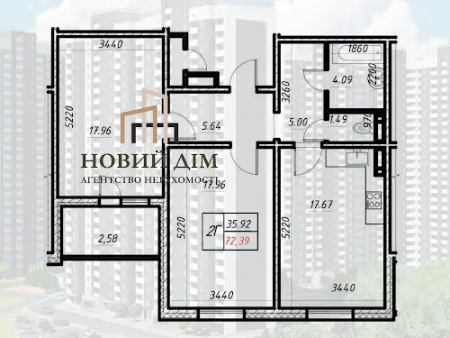 квартира по адресу Коноплянская ул., 22