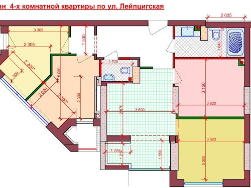 квартира за адресою Лейпцизька вул., 13а