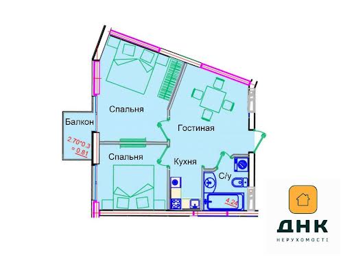 квартира по адресу Софиевская ул., 1А