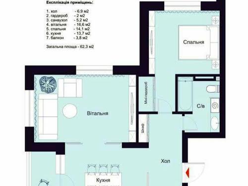 квартира за адресою Каховська вул., 62 А