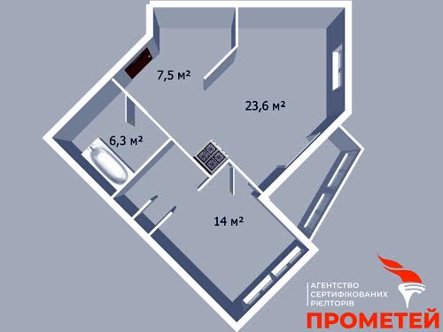 квартира по адресу Радистов ул., 34П