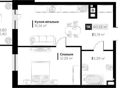 квартира по адресу Филиппа Орлика ул., 1