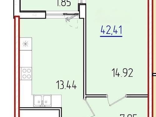 квартира по адресу Краснова ул., 3 Д