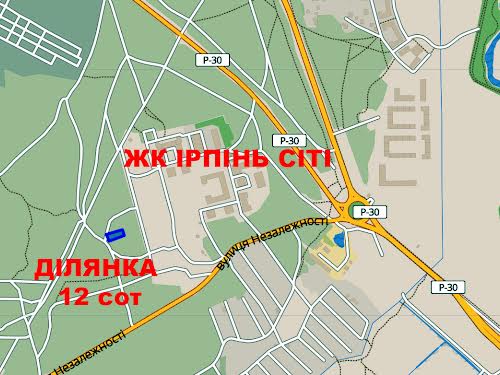 участок по адресу Ирпень, 