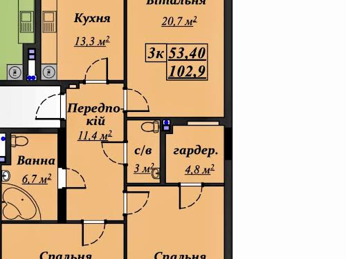 квартира за адресою Гетьмана Мазепи вул., 148/1