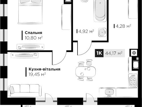 квартира за адресою Орлика Пилипа вул., 1